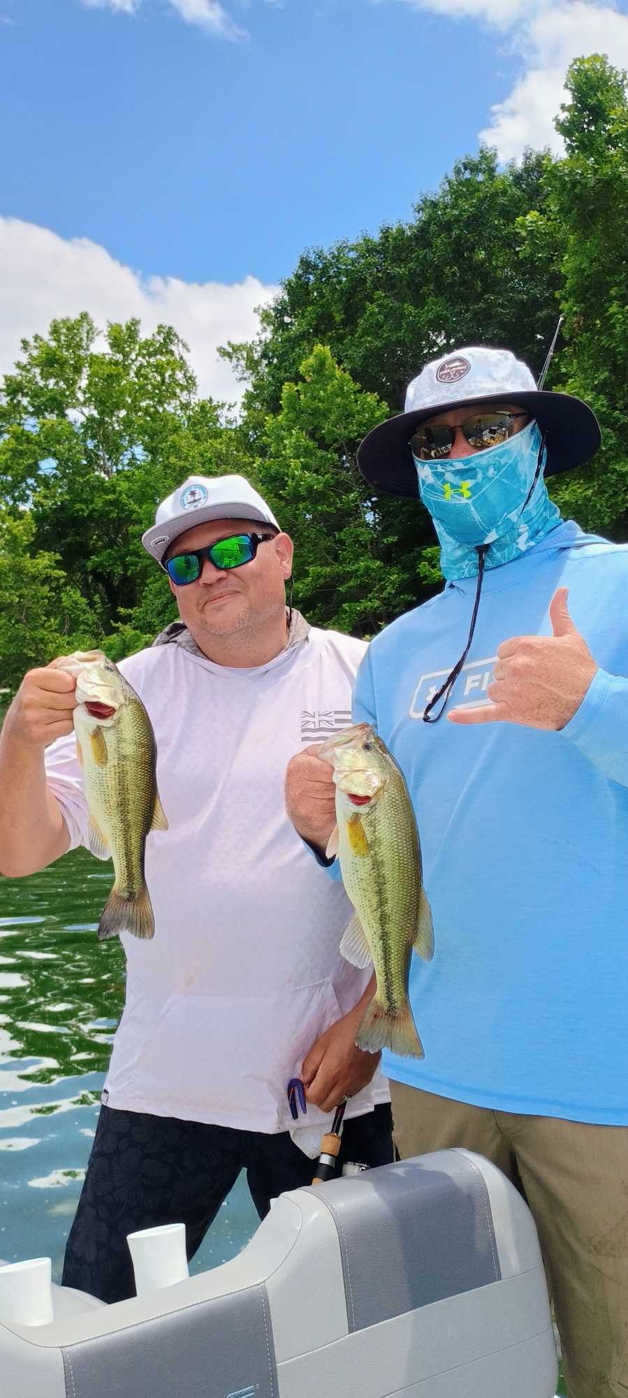 Two bass caught during fishing trip in Branson MO