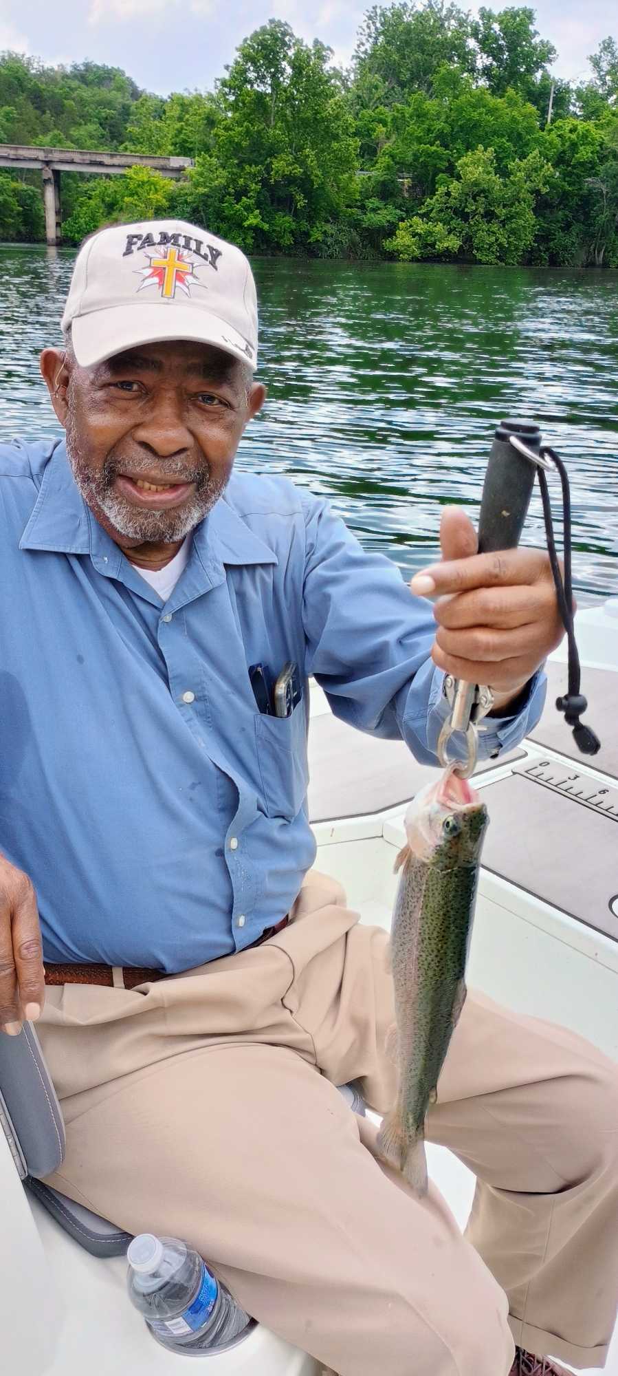 Rainbow trout caught while fishing in Branson MO