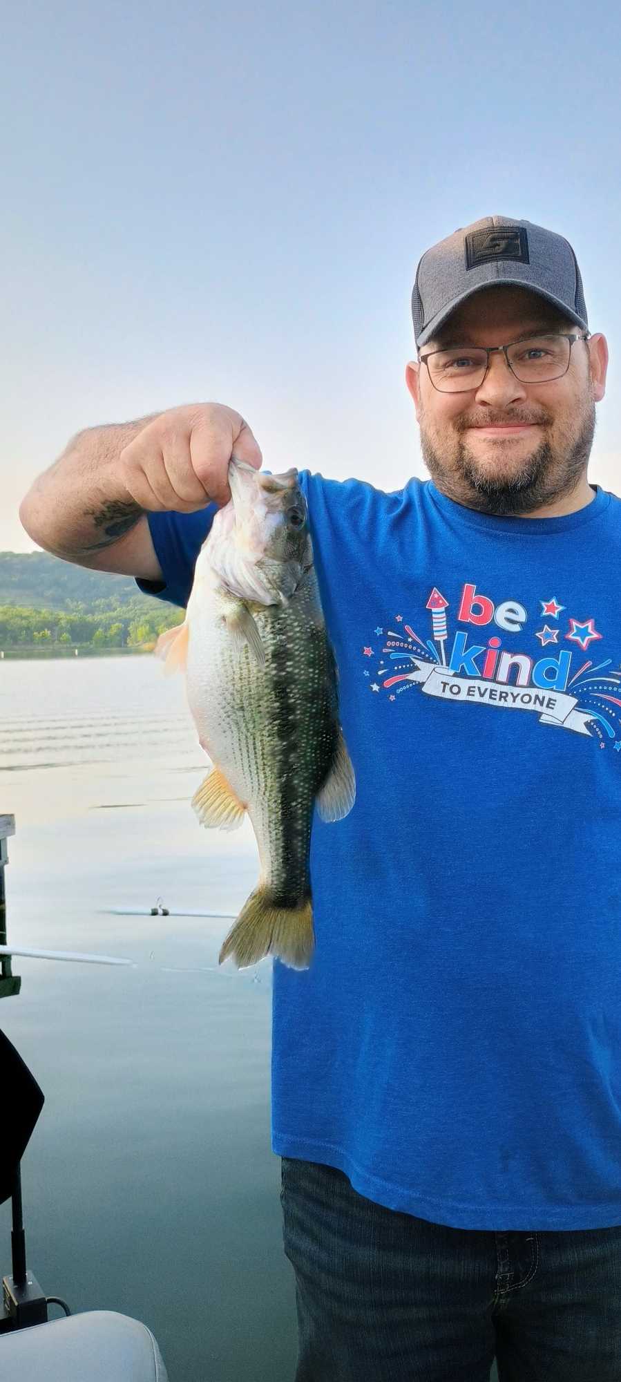 Spotted bass caught while fishing in Branson MO
