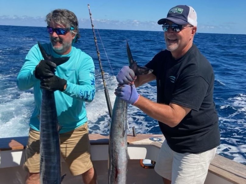 Two people fishing in Morehead City