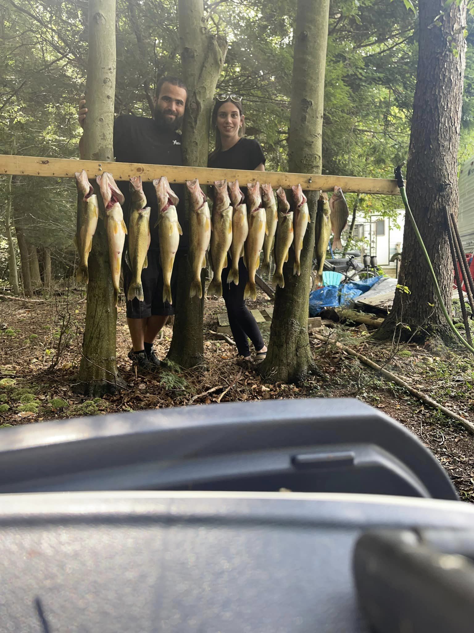 Two people fishing in Conneaut