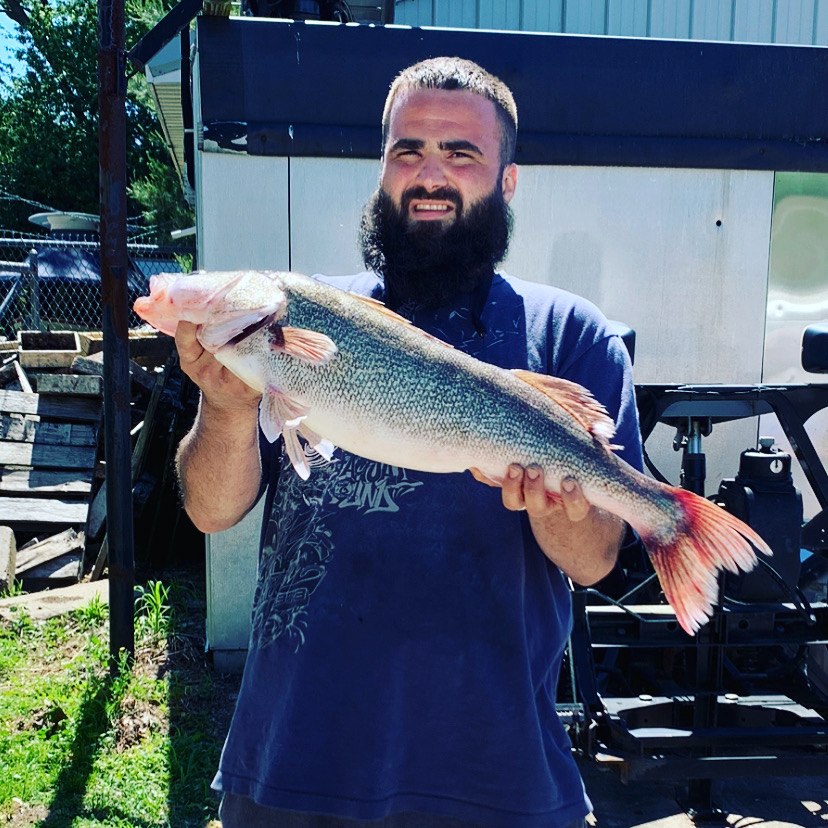 A lone angler enjoying a day of fishing in OH