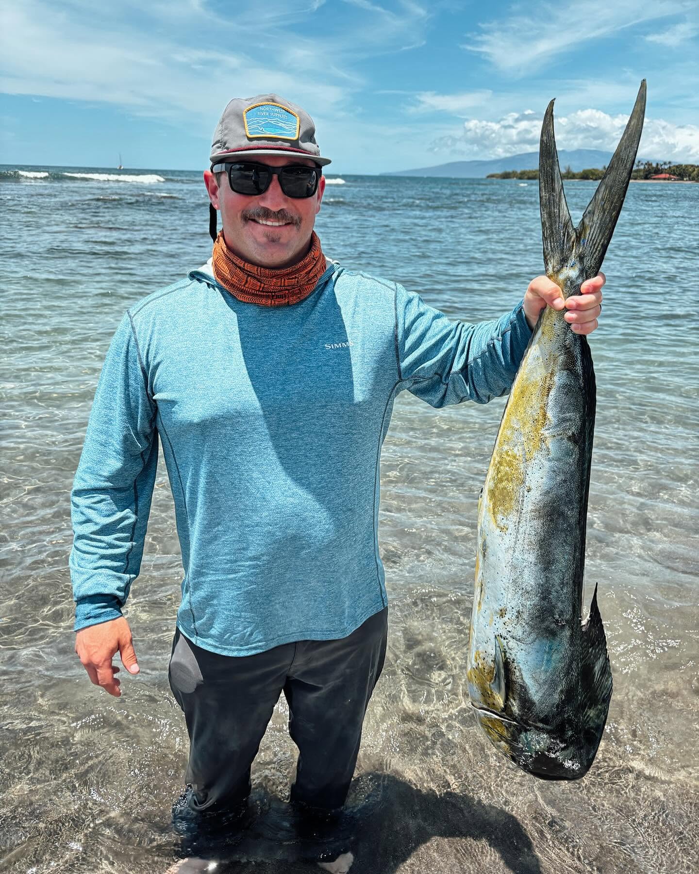 Mahi mahi catch from fishing trip in Lahaina Hawaii