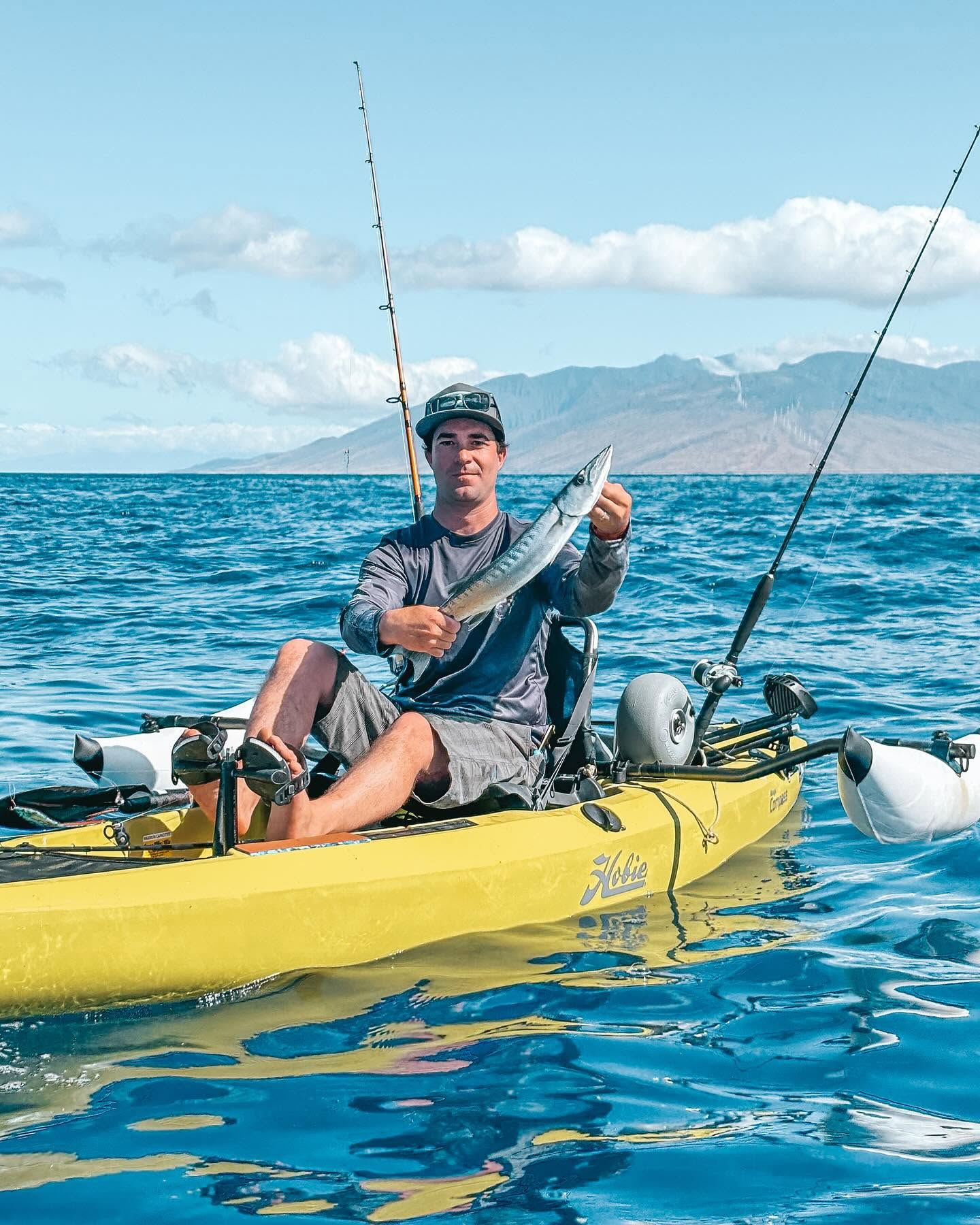 Maui bottom fishing charter kayak targeting Green Jobfish and Giant Trevally near West Maui coast
