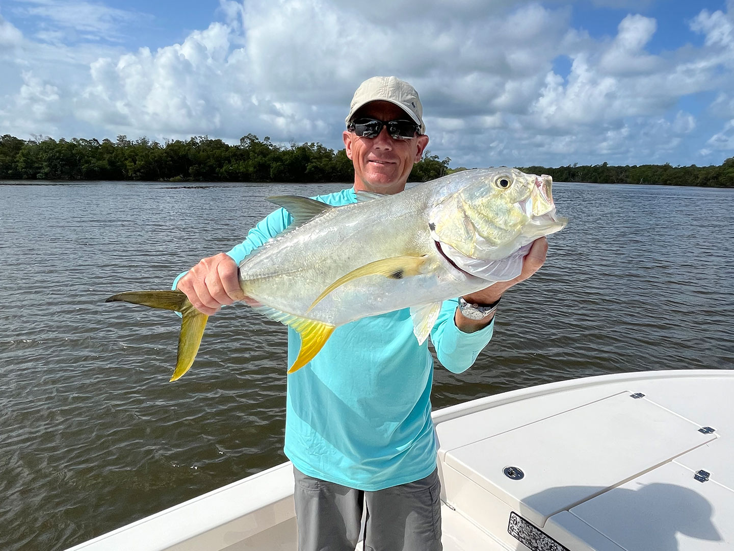 Giant trevally caught while fishing in FL
