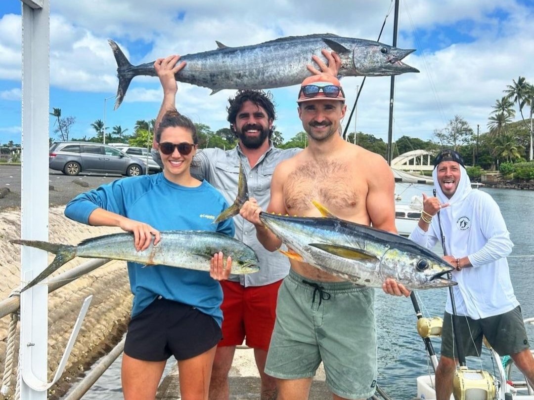 Three Blue Marlin, 31 inches long, caught while fishing in HI
