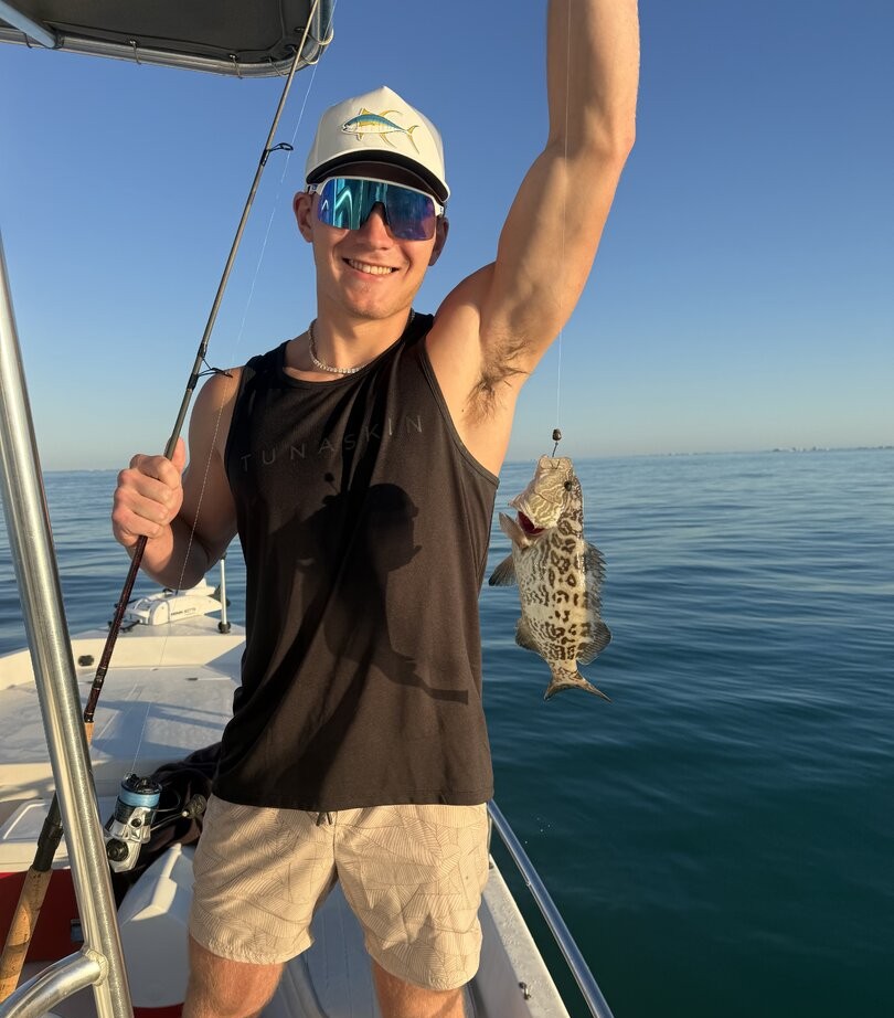 Gag grouper catch on fishing boat in Fort Myers FL waters