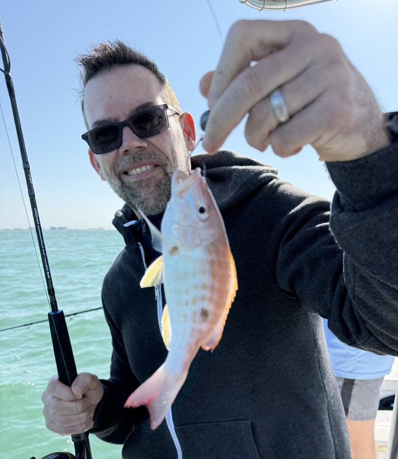 Lane snapper caught while fishing in Fort Myers, FL