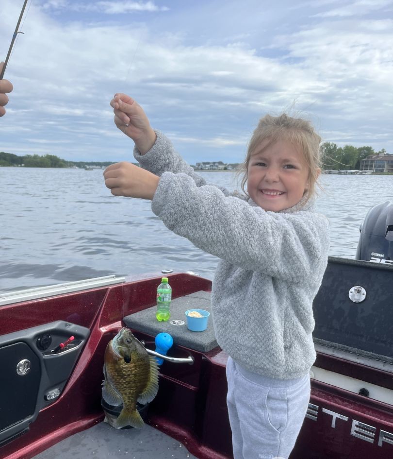 Angler with fishing rod in Montague