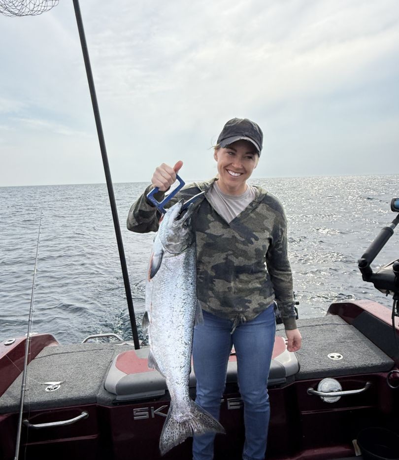 Angler fishing in Montague