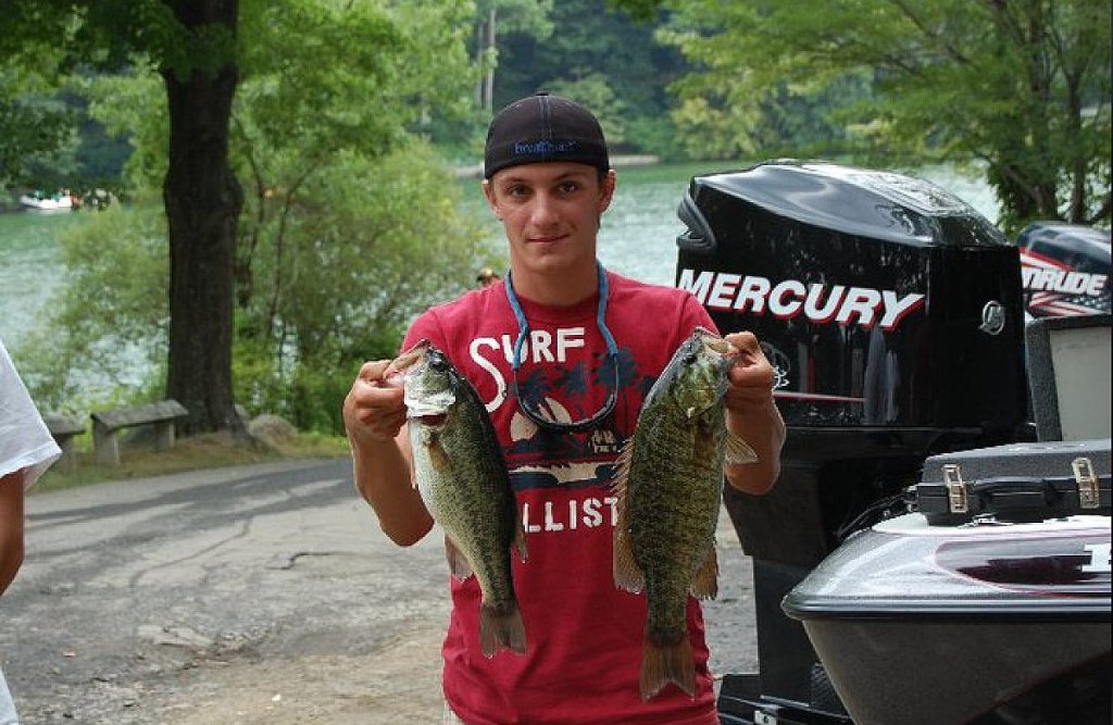 Two smallmouth bass and largemouth bass caught in CT