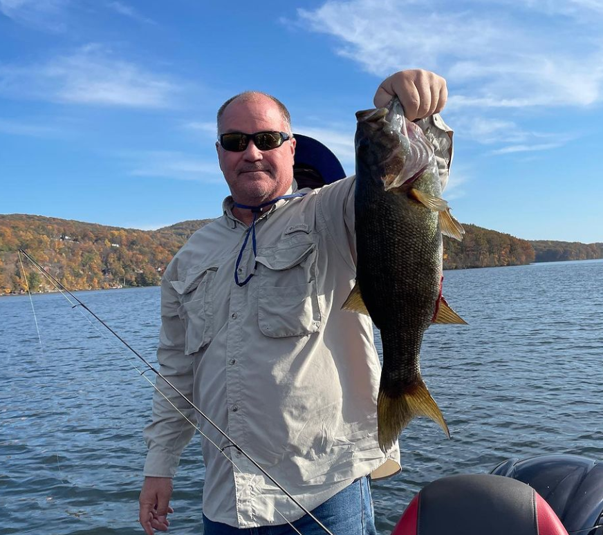 A person fishing in Danbury