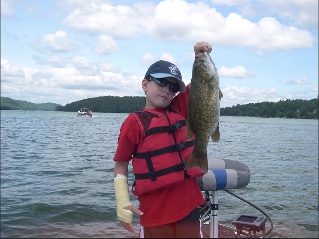 Smallmouth bass caught fishing in CT
