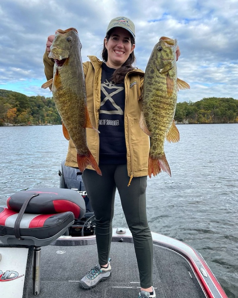 Smallmouth Bass, 25-inch fish caught while fishing in CT