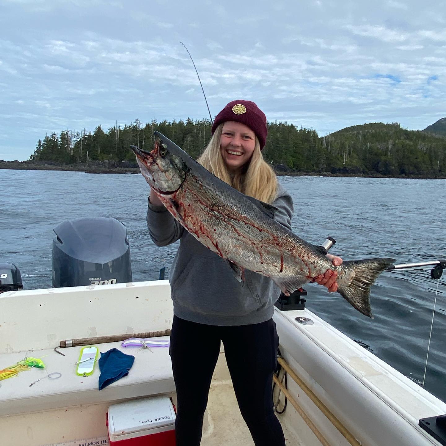 Angler holding a 30-inch fish in BC