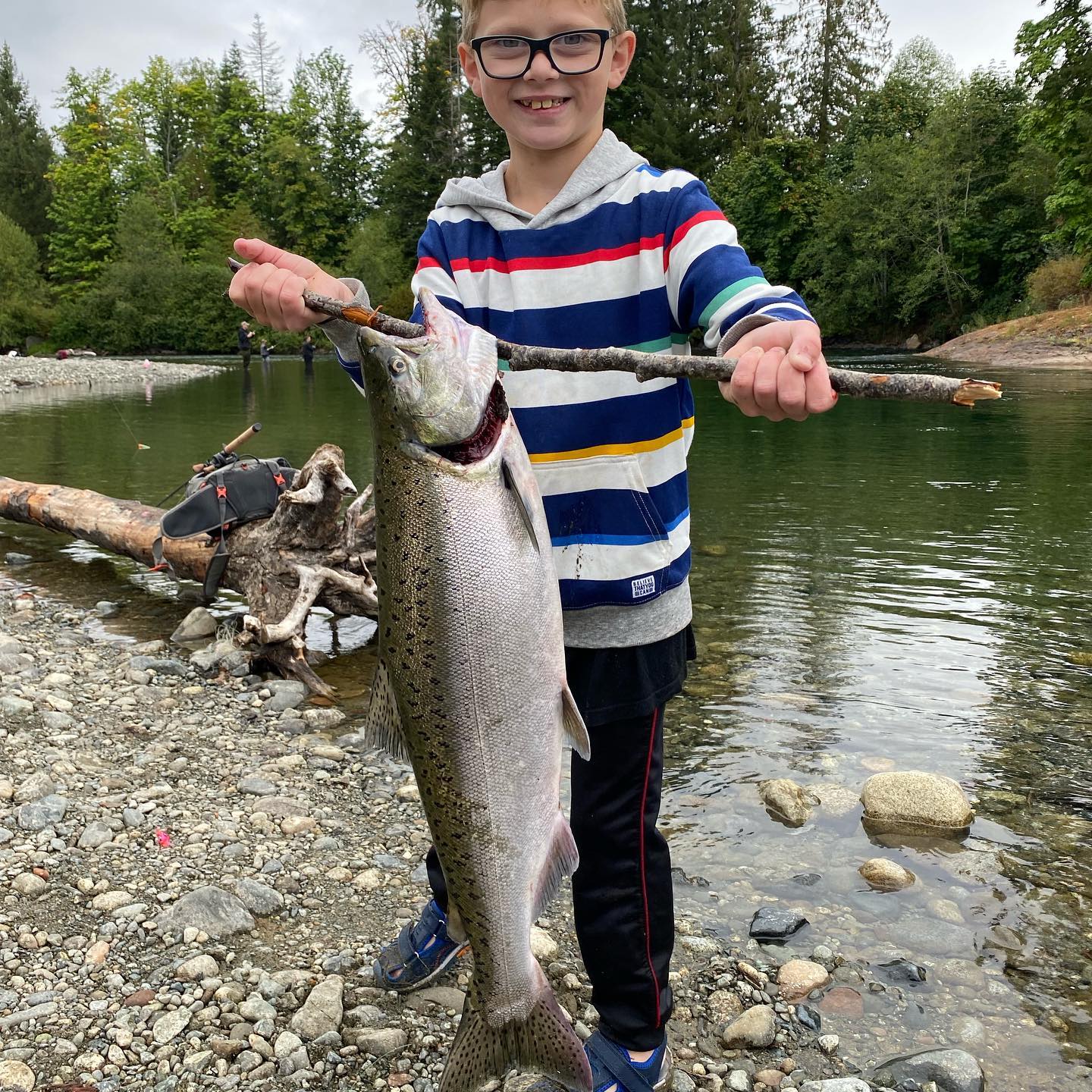 Chinook salmon caught fishing in Port Alberni