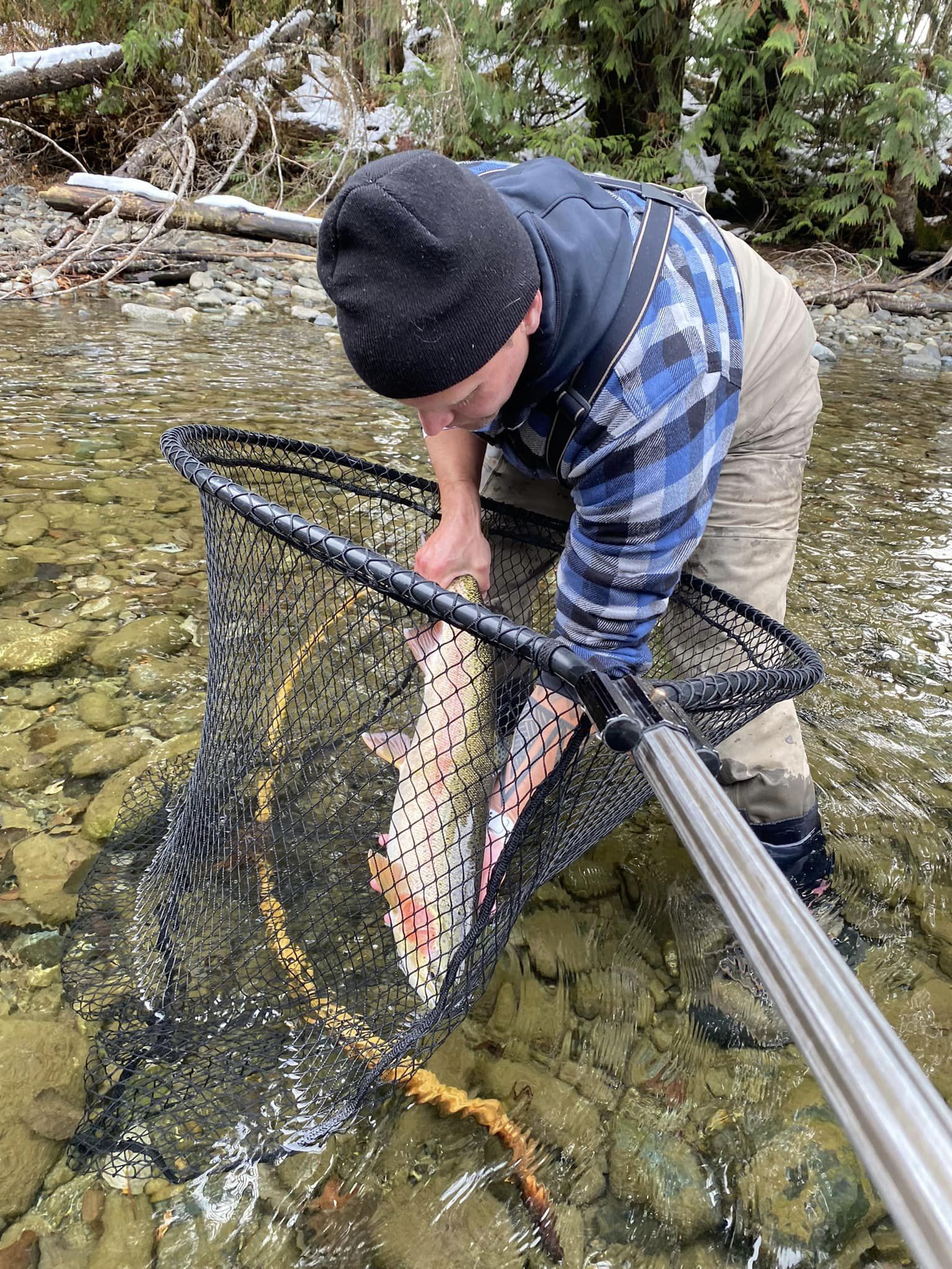 Person fishing in Port Alberni