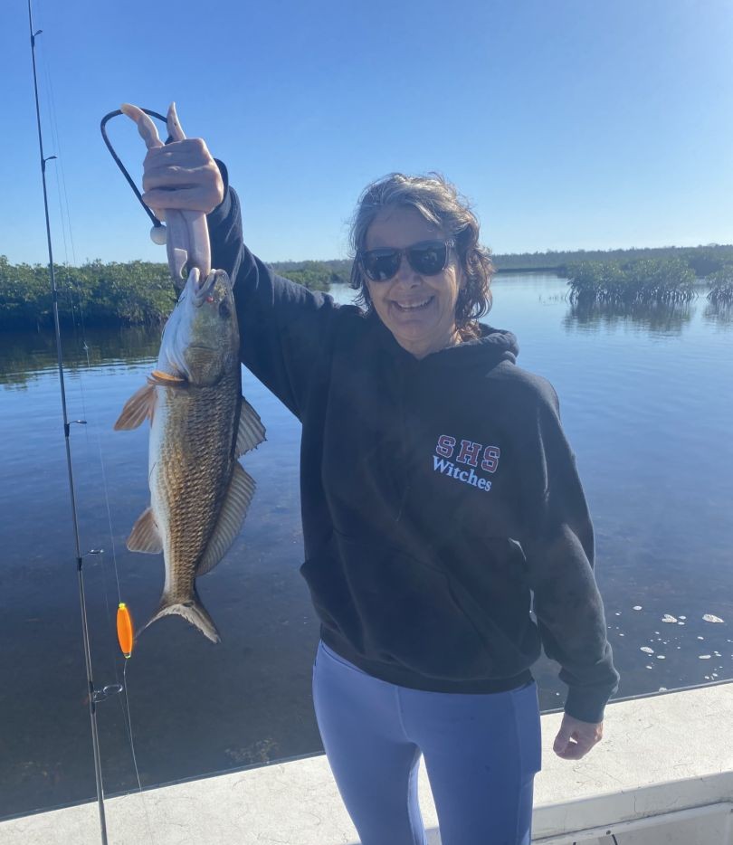 Redfish caught while fishing in Spring Hill FL waters