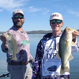 Two Largemouth Bass caught while fishing in Arab