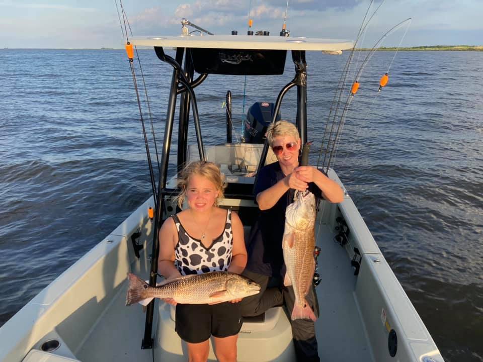 2 redfish caught while fishing in LA
