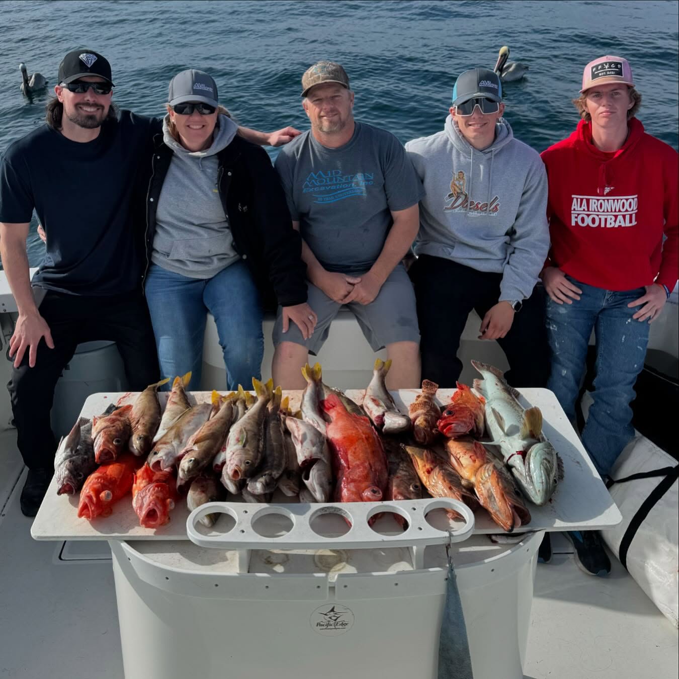 Five people fishing in San Diego