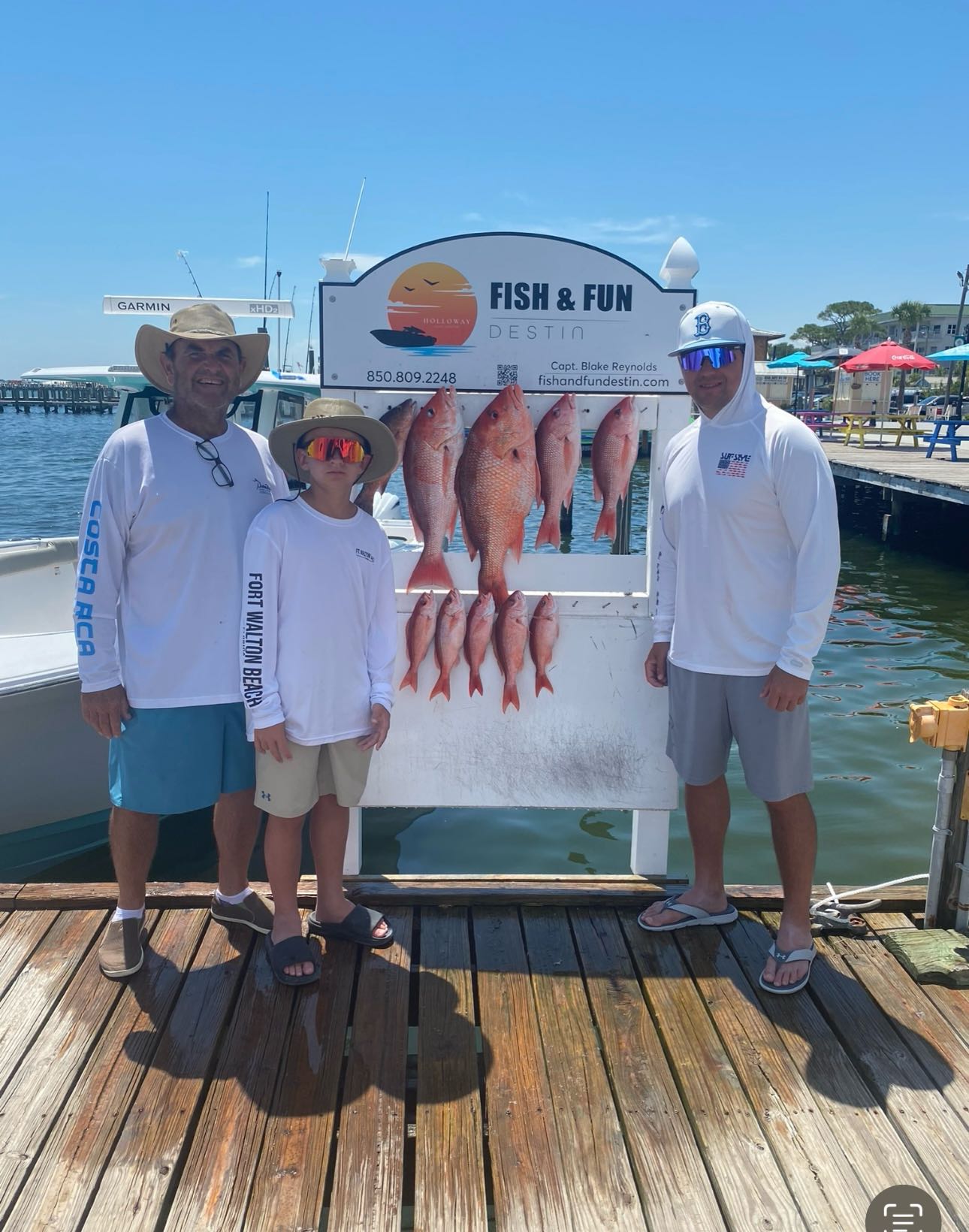 Fishermen in Destin catching fish