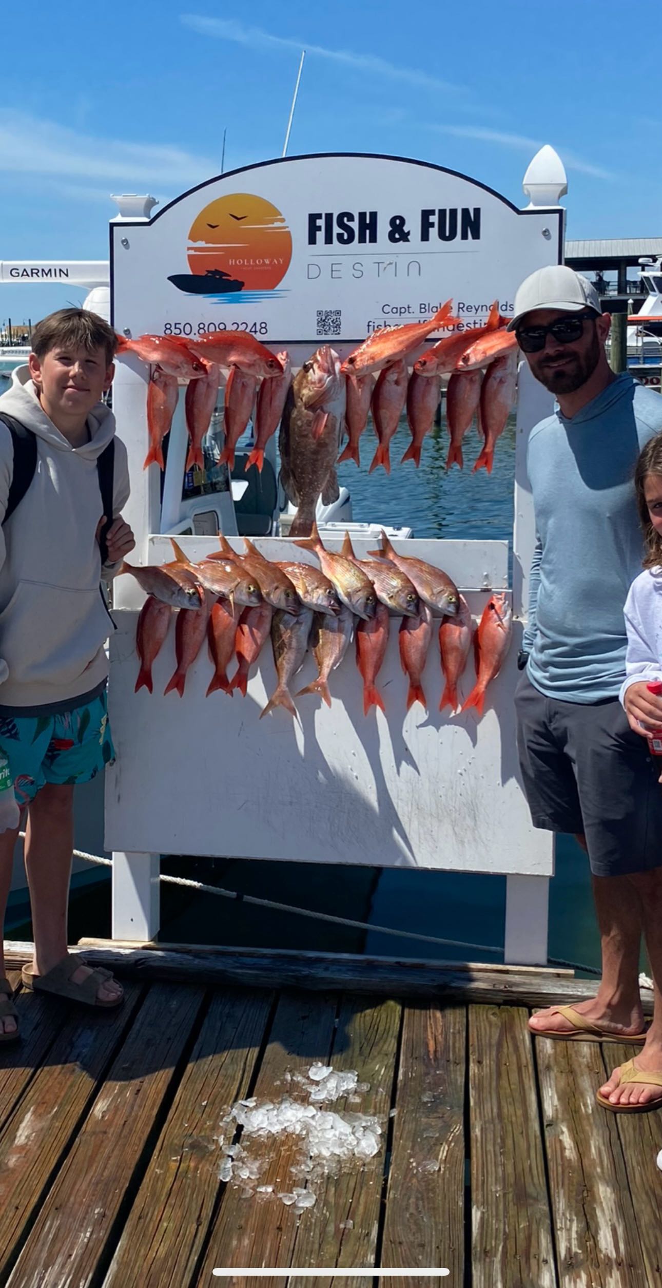 Two people fishing in Destin