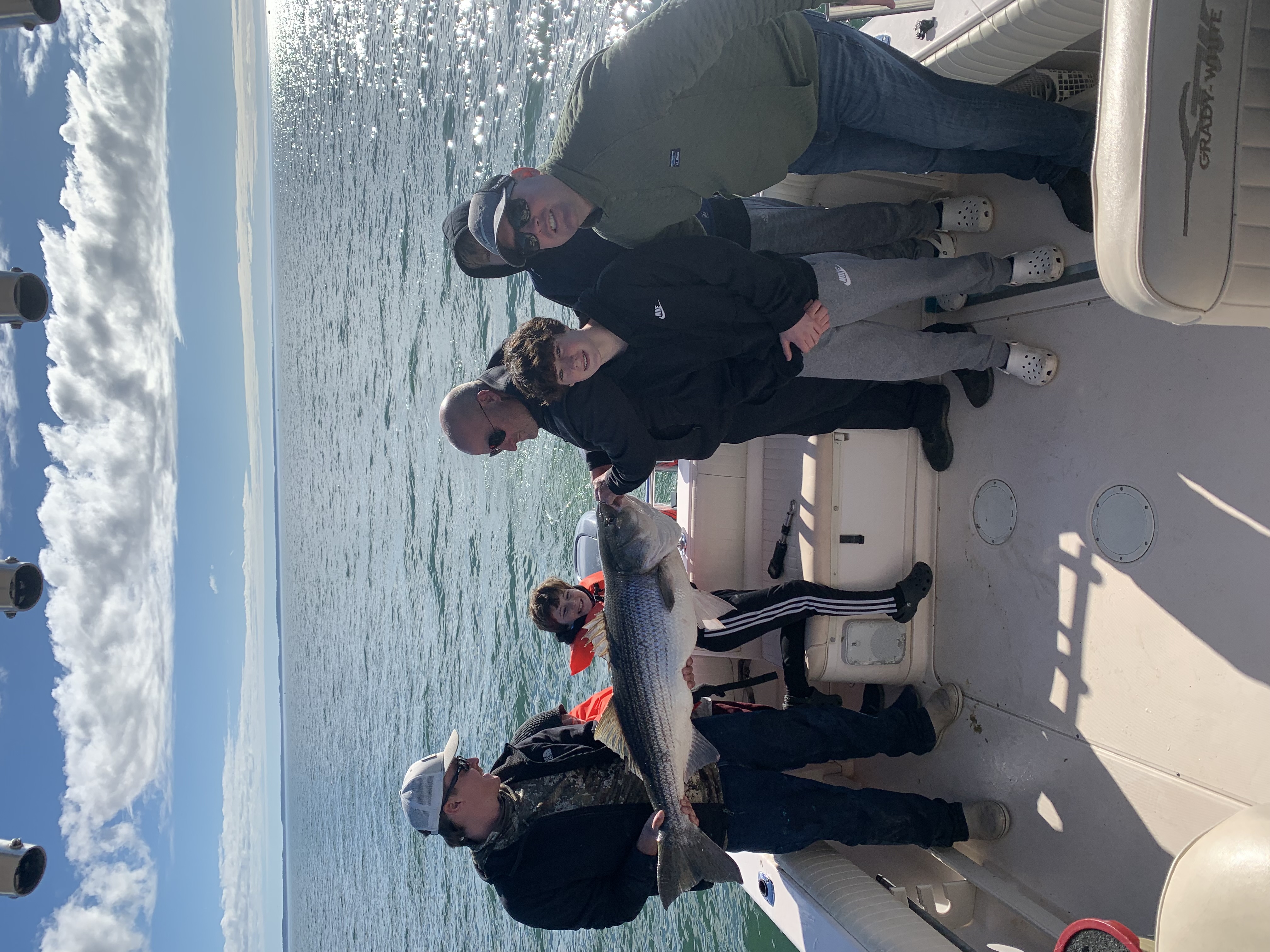 Striped bass caught during fishing tour in Cape Charles