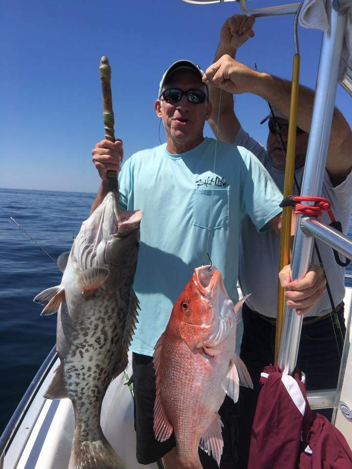 Two gag grouper fish caught in Destin
