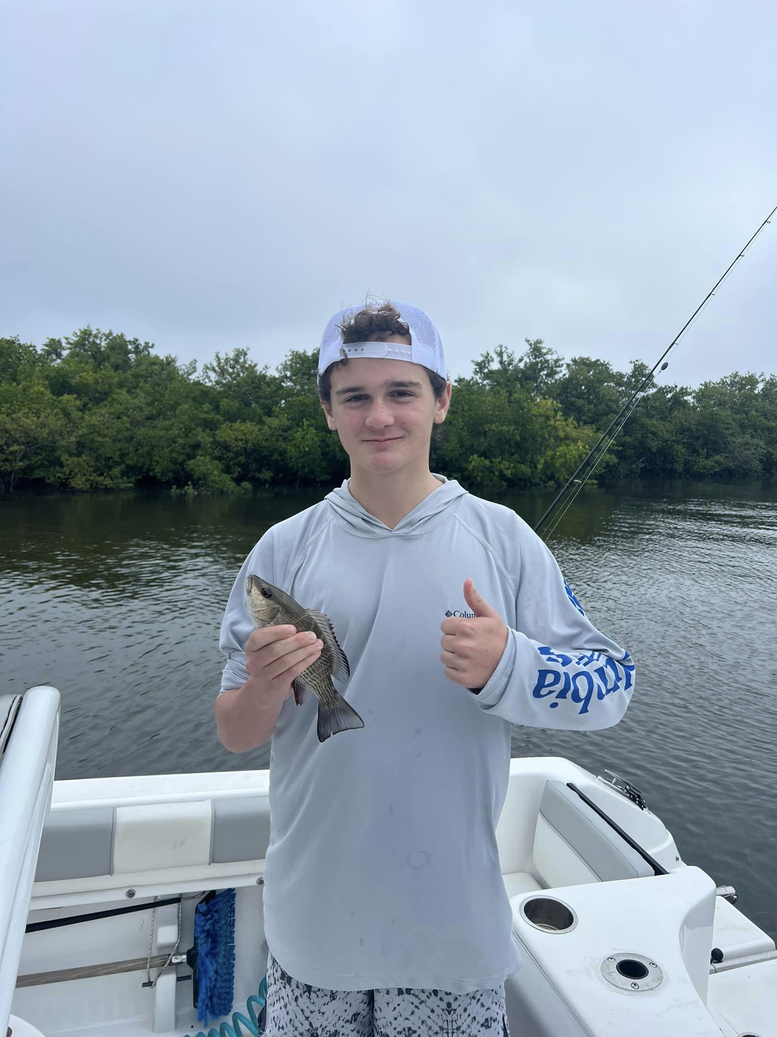 One grey snapper fish caught in Port Orange