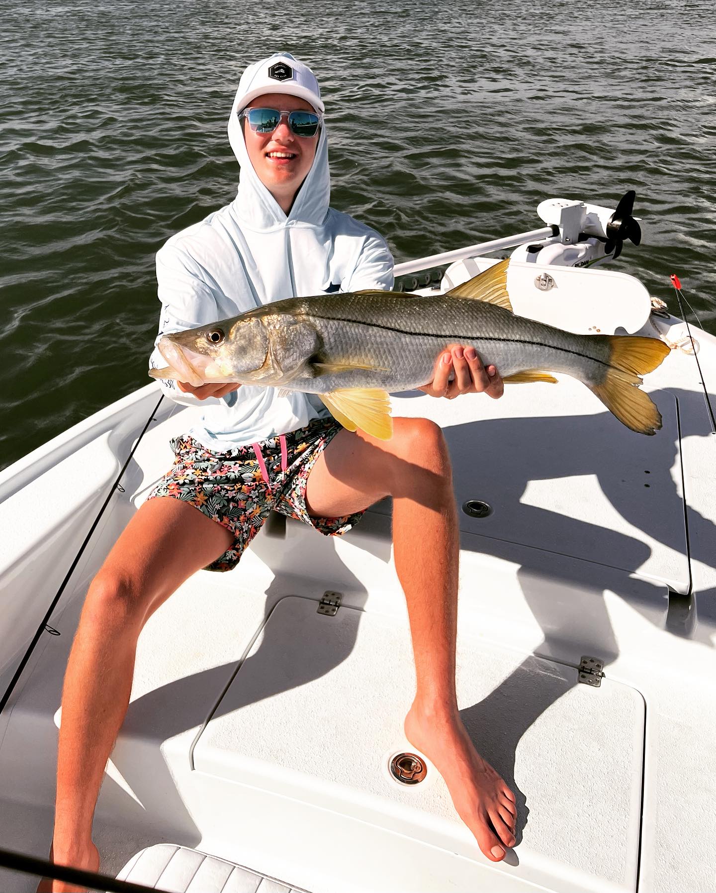 Snook, a 30-inch fish caught while cruising and fishing in FL