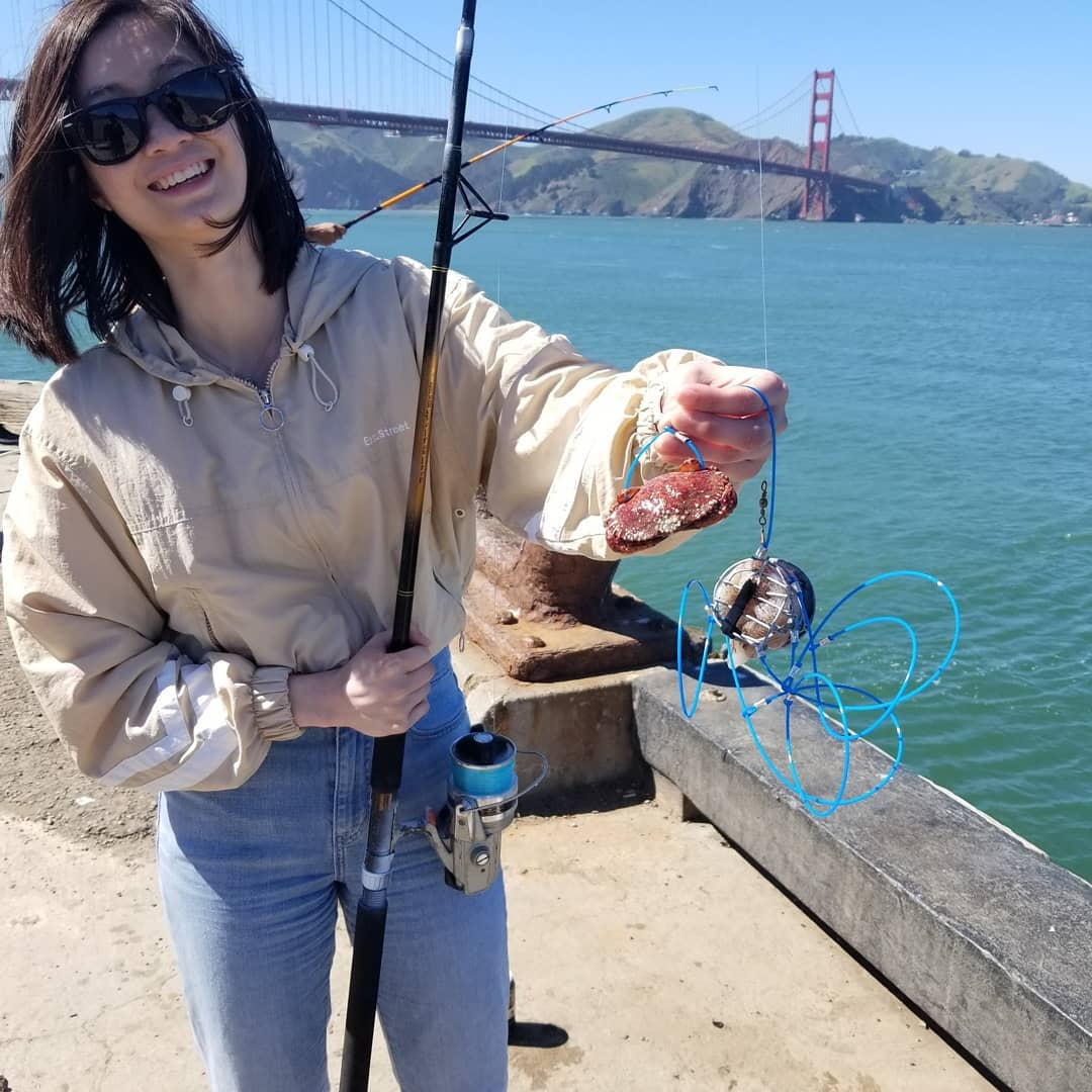 Successful angler fishing in CA