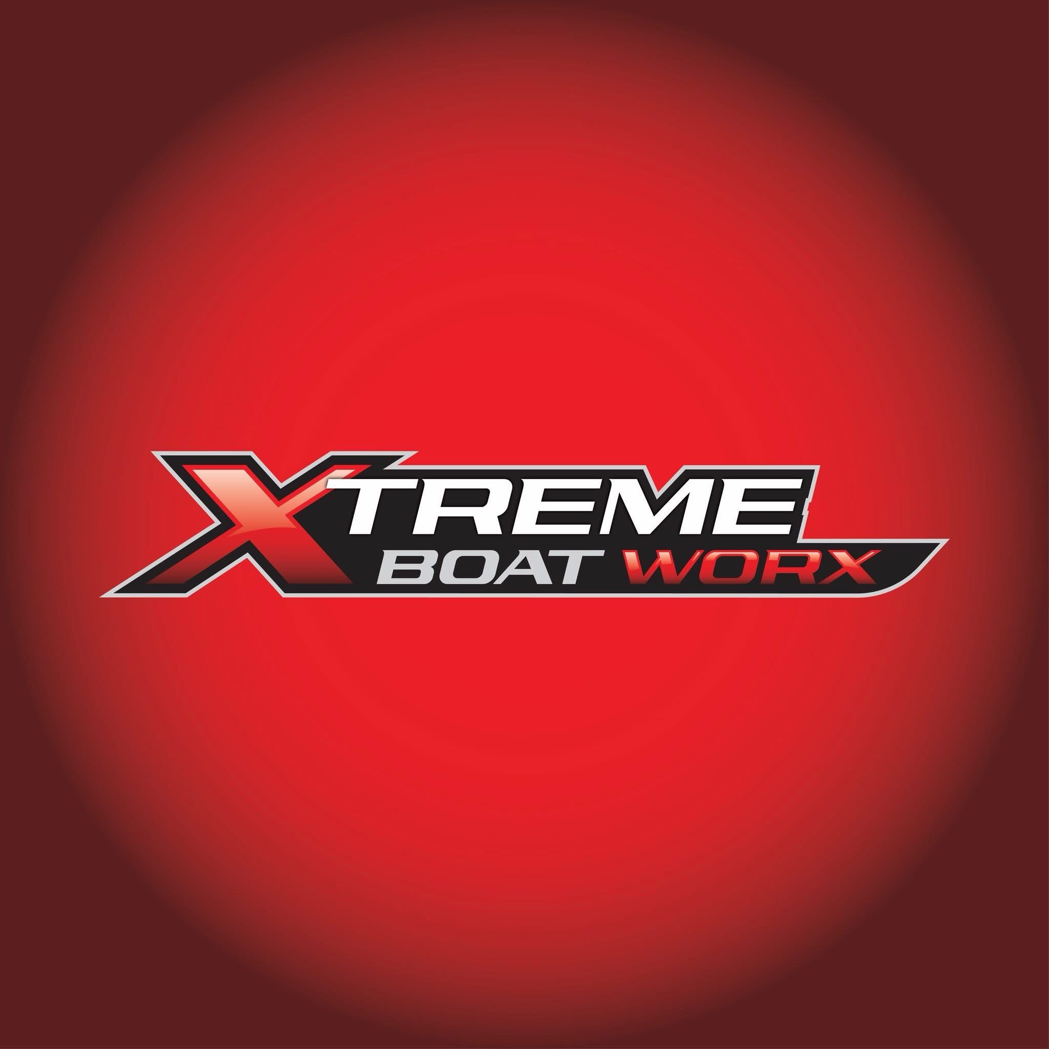 Xtreme Boat Worx logo on red gradient background
