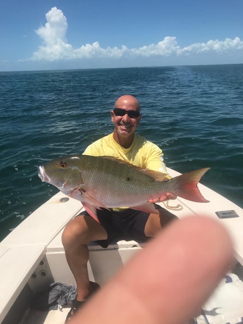 Mutton Snapper, 28-inch fish caught while fishing in FL