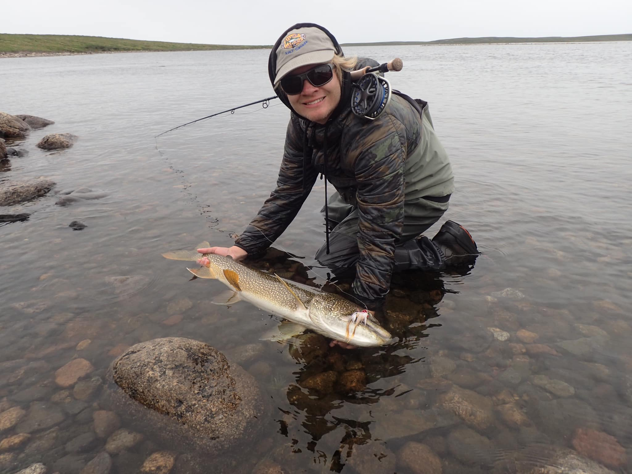 Fishing in the beautiful location of Yellowknife