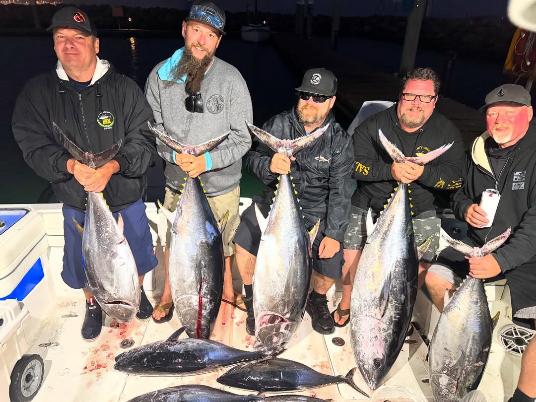 5 diverse fish species caught in Los Angeles, including Blackfin Tuna and Dogtooth tuna