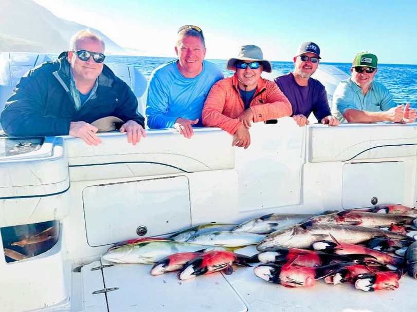 42-foot sportfishing boat at San Clemente Island for 12-hour yellowtail halibut bass fishing