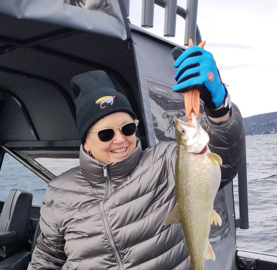 Lake trout caught while fishing in Tahoe Vista CA
