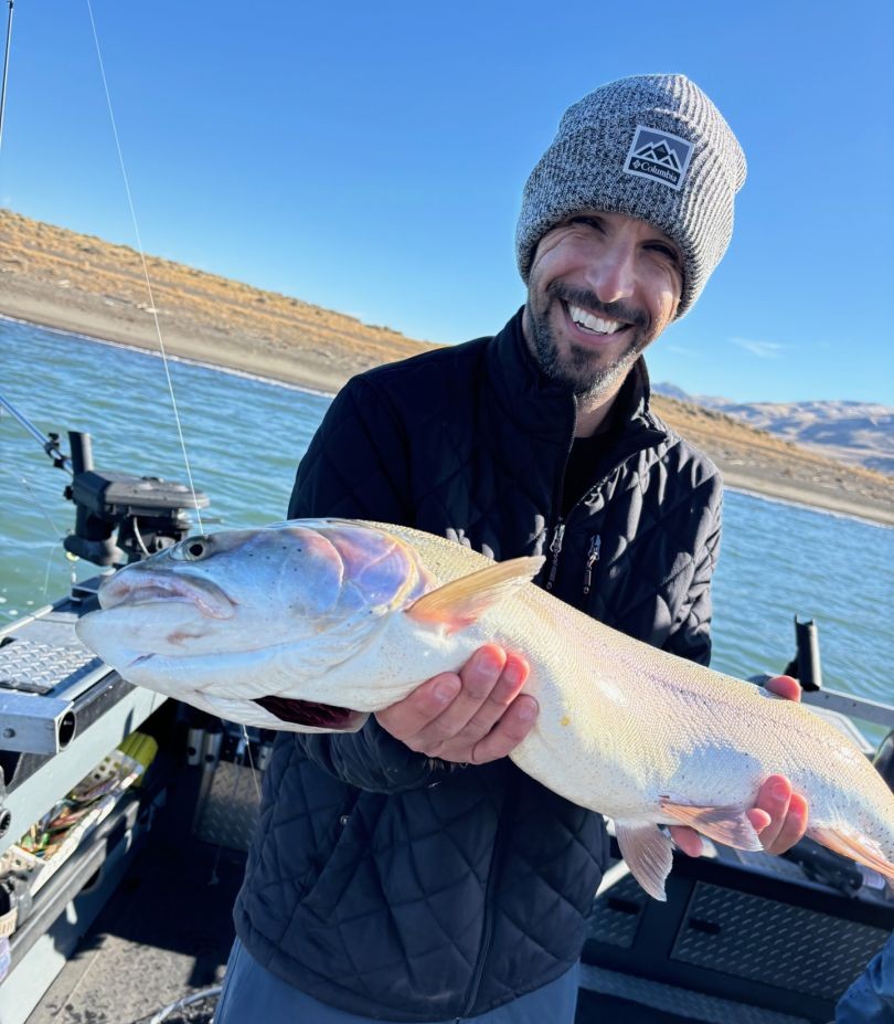 Freshly caught fish being held on fishing boat at Tahoe Vista CA
