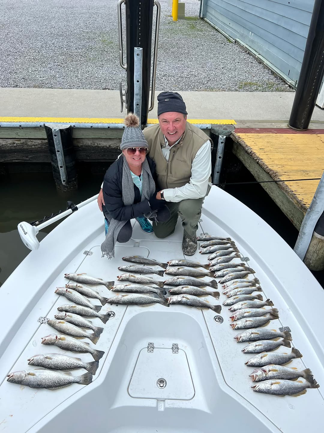Spotted weakfish, 18 inches, caught fishing in LA