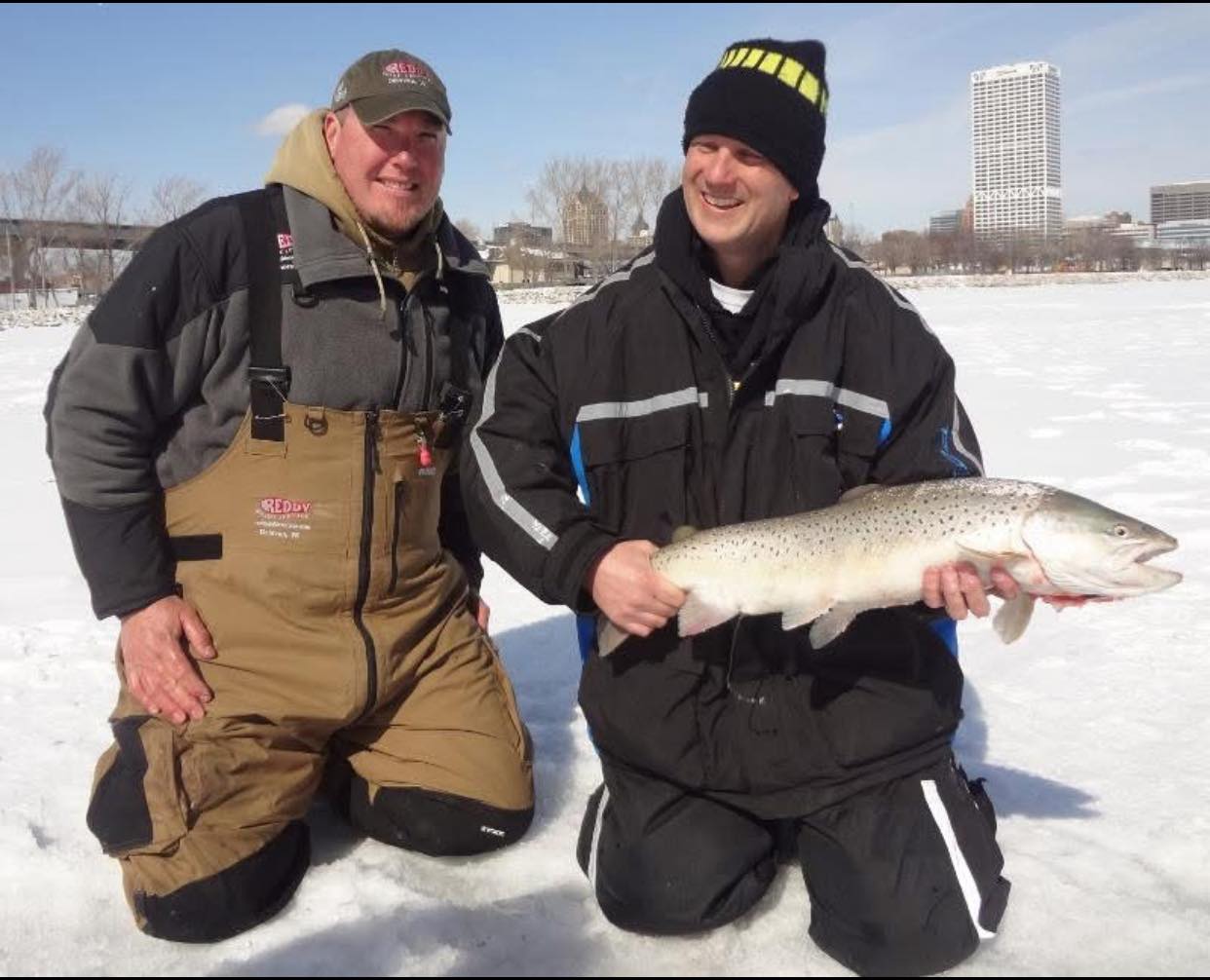 Anglers with rainbow trout in Peoria