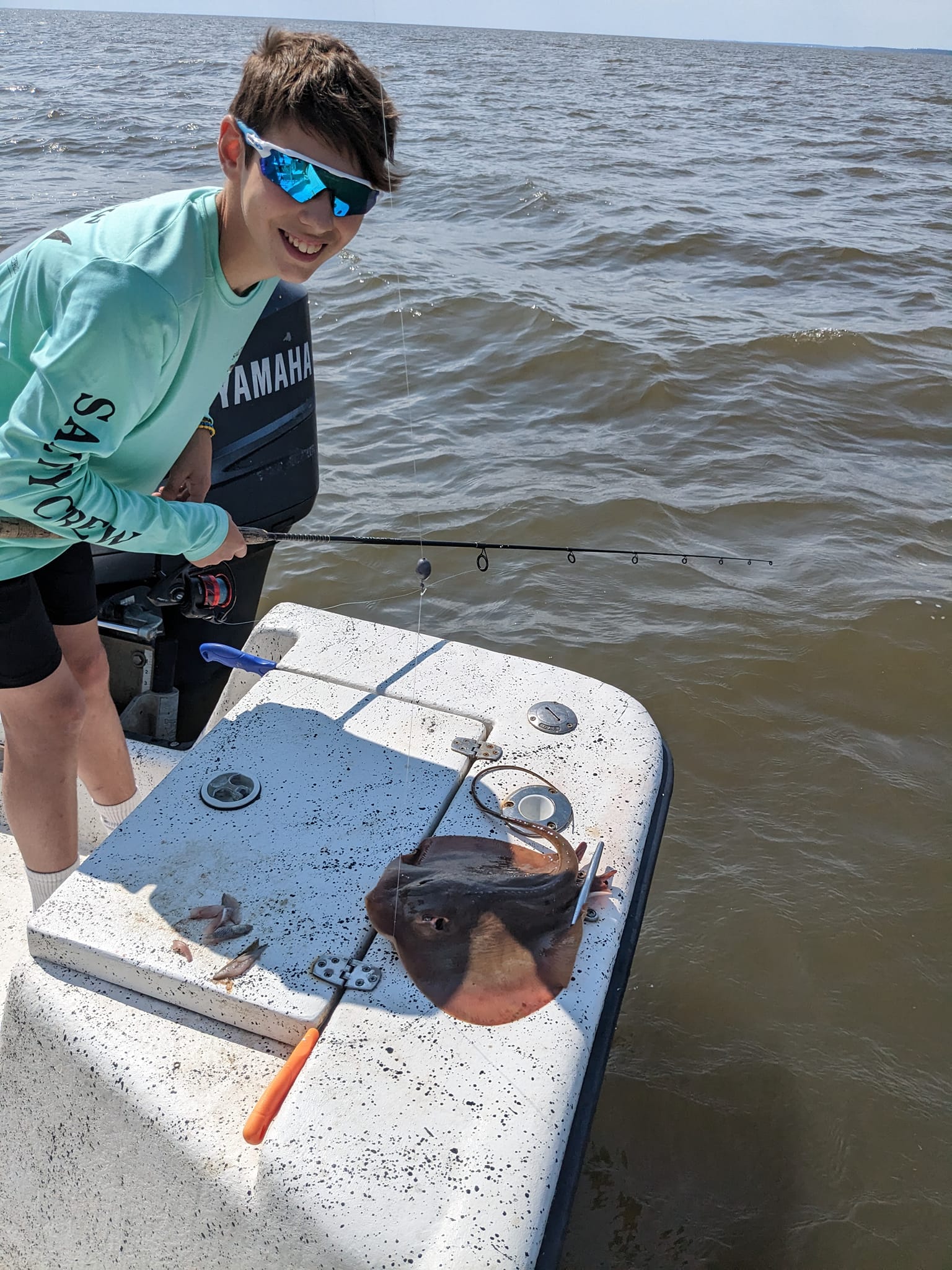 Person fishing in Gulf Shores