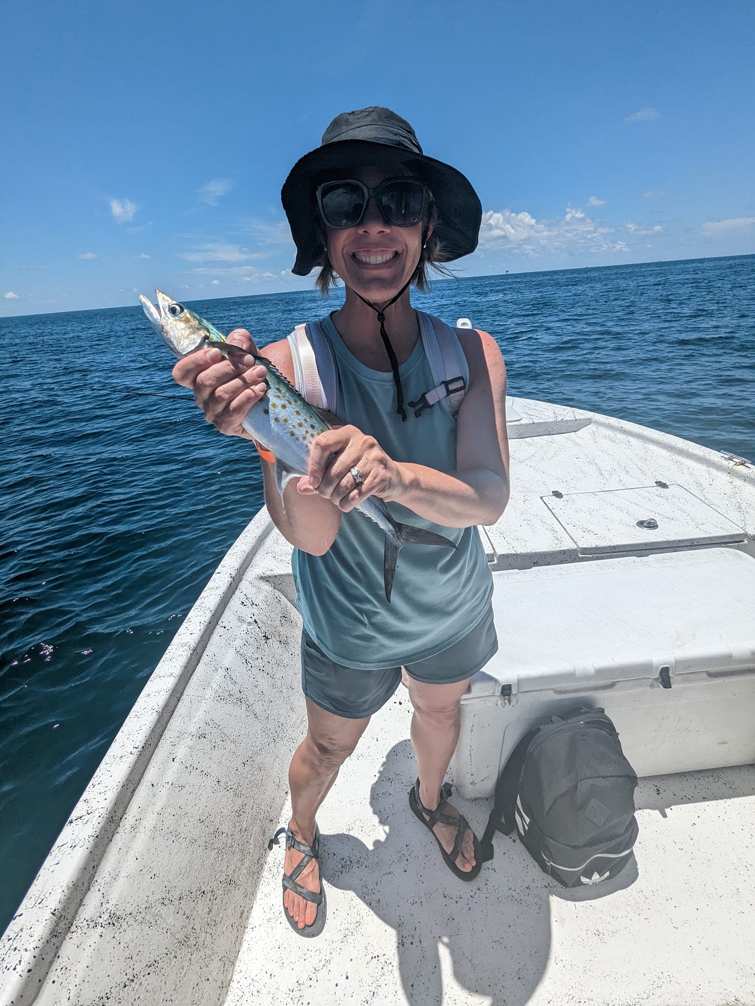 Lone angler fishing in Gulf Shores