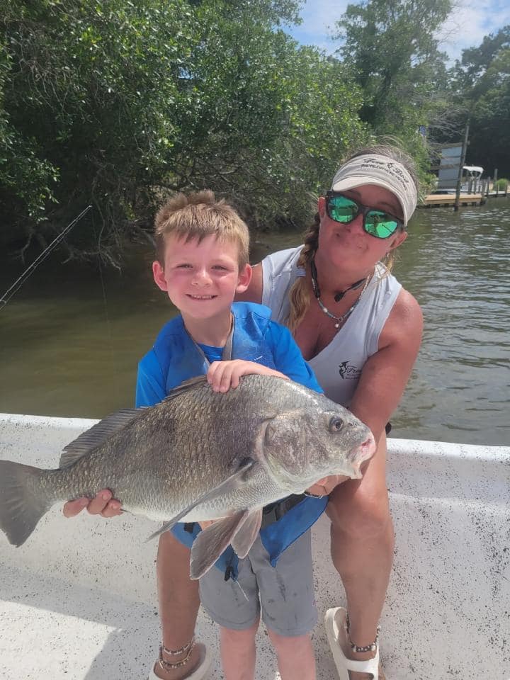 Catch of the day: Massive black drum fish, fishing in Alabama
