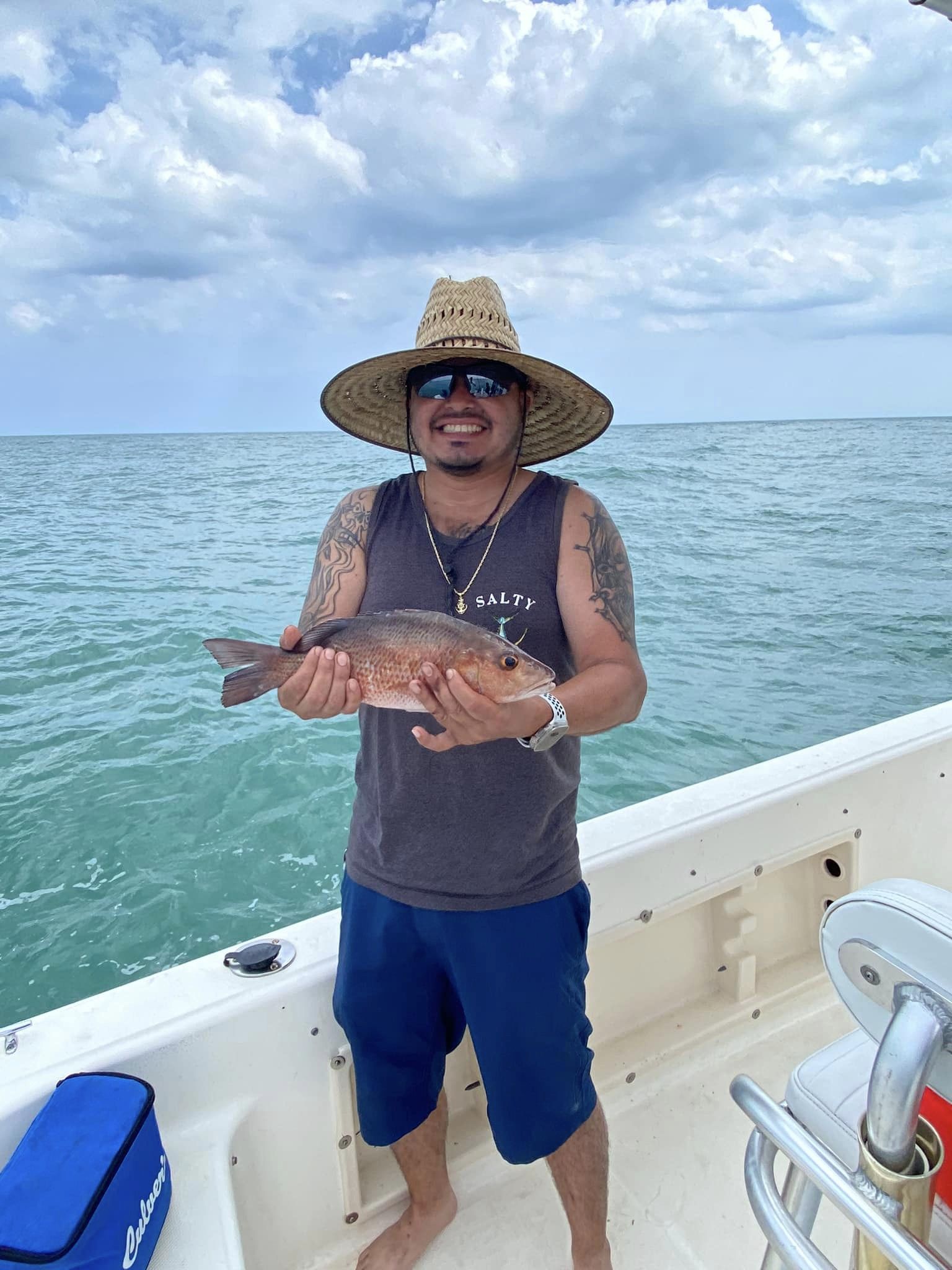 Man fishing in Florida with best, great catch