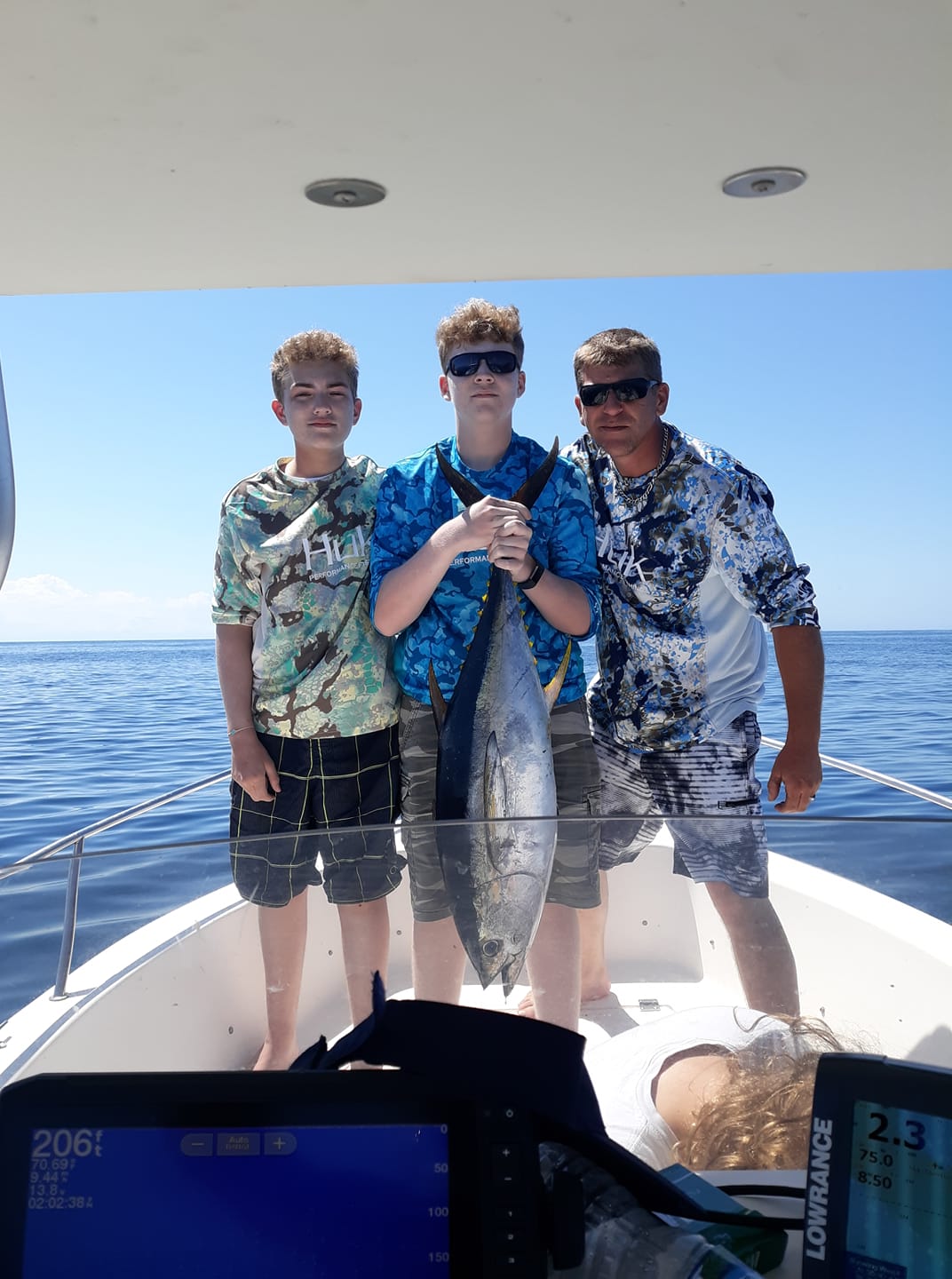 3 people fishing in Micco
