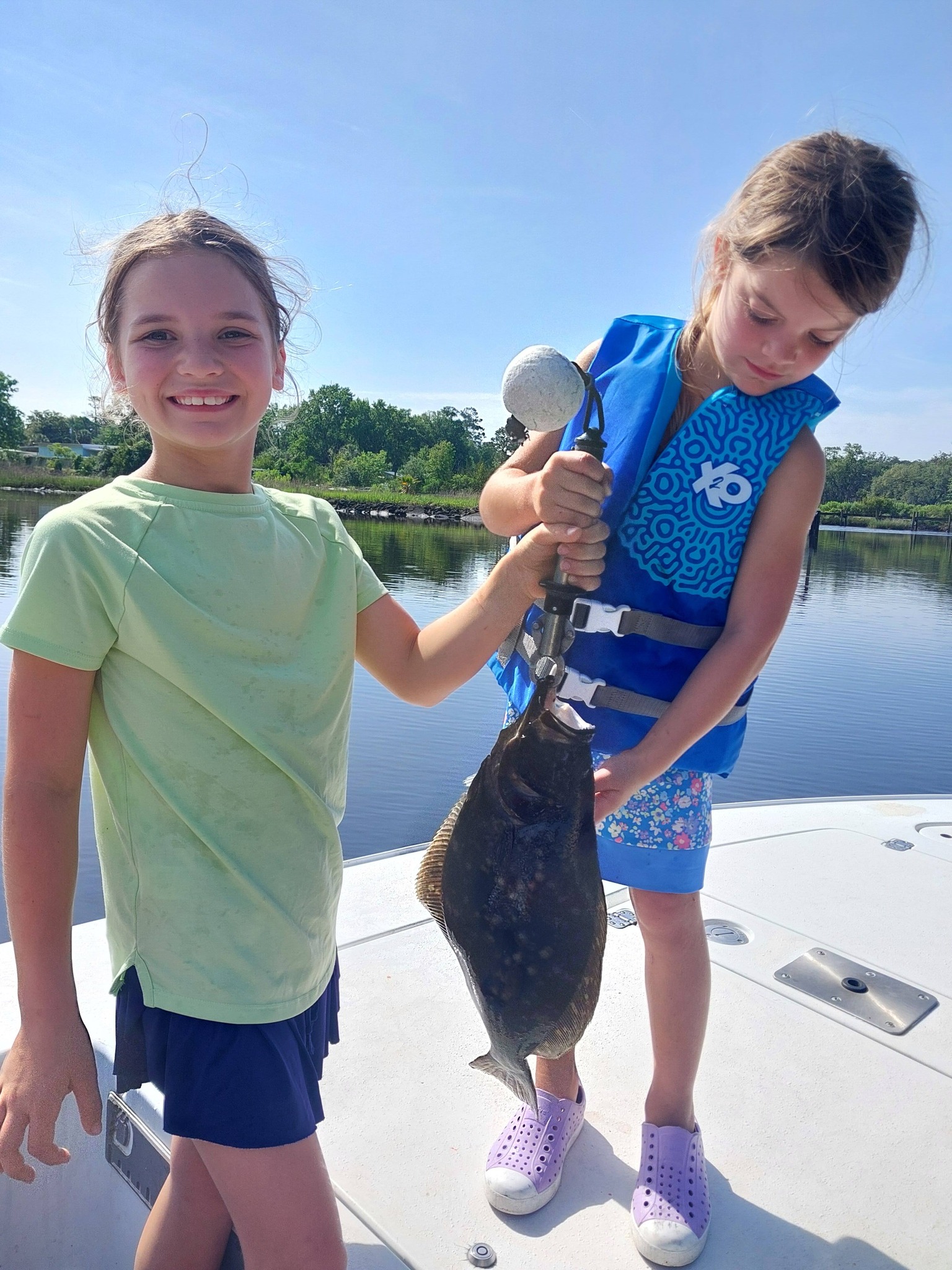 Southern flounder caught while fishing in Jacksonville FL