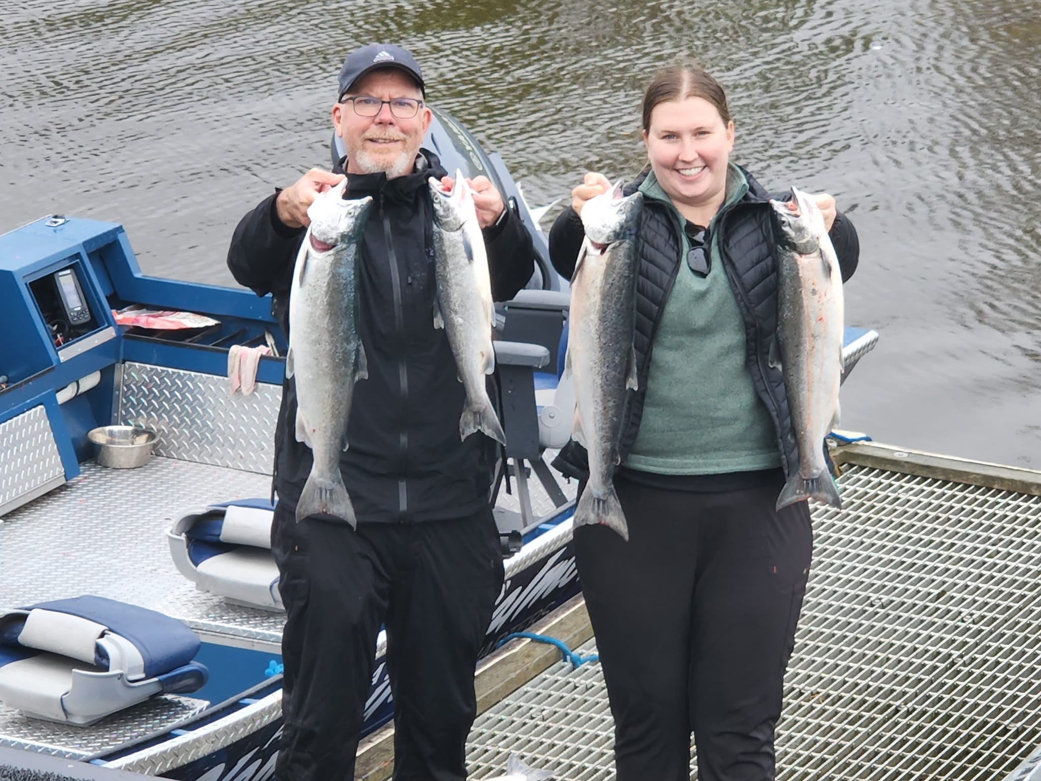 Coho Salmon and Silver carp caught while fishing in Kenai