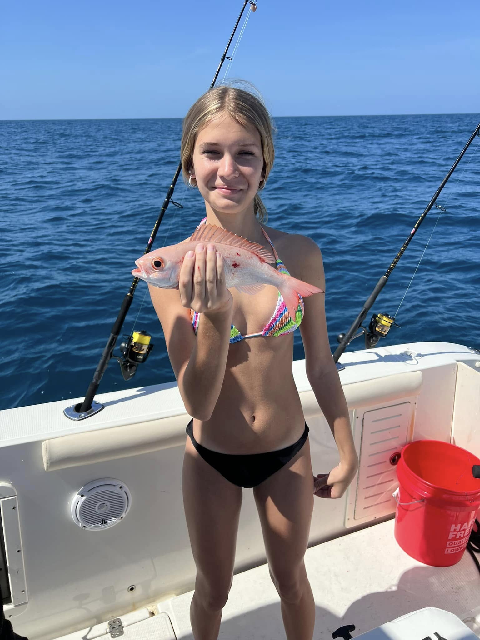 Fresh caught fish displayed on fishing boat in Danford St FL waters
