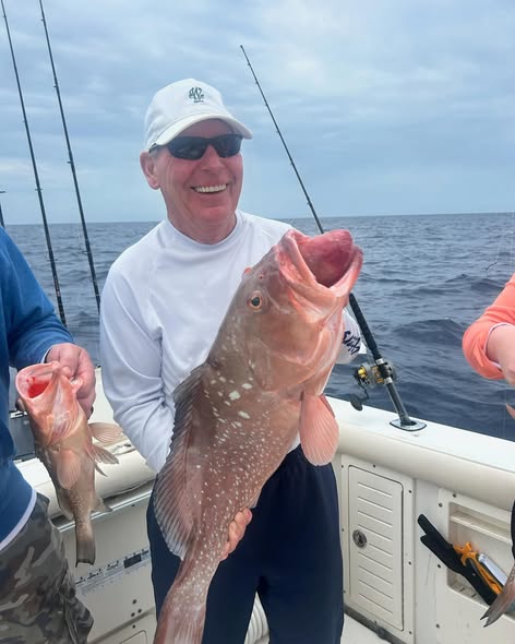 Red grouper catch on fishing charter boat near Danford St FL